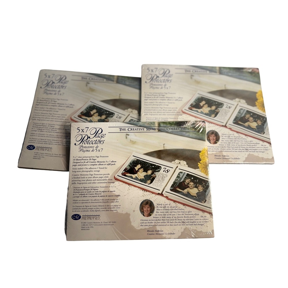 Creative Memories Page Protectors Clear 5x7 Photo Album Refill Sheets Lot of 3